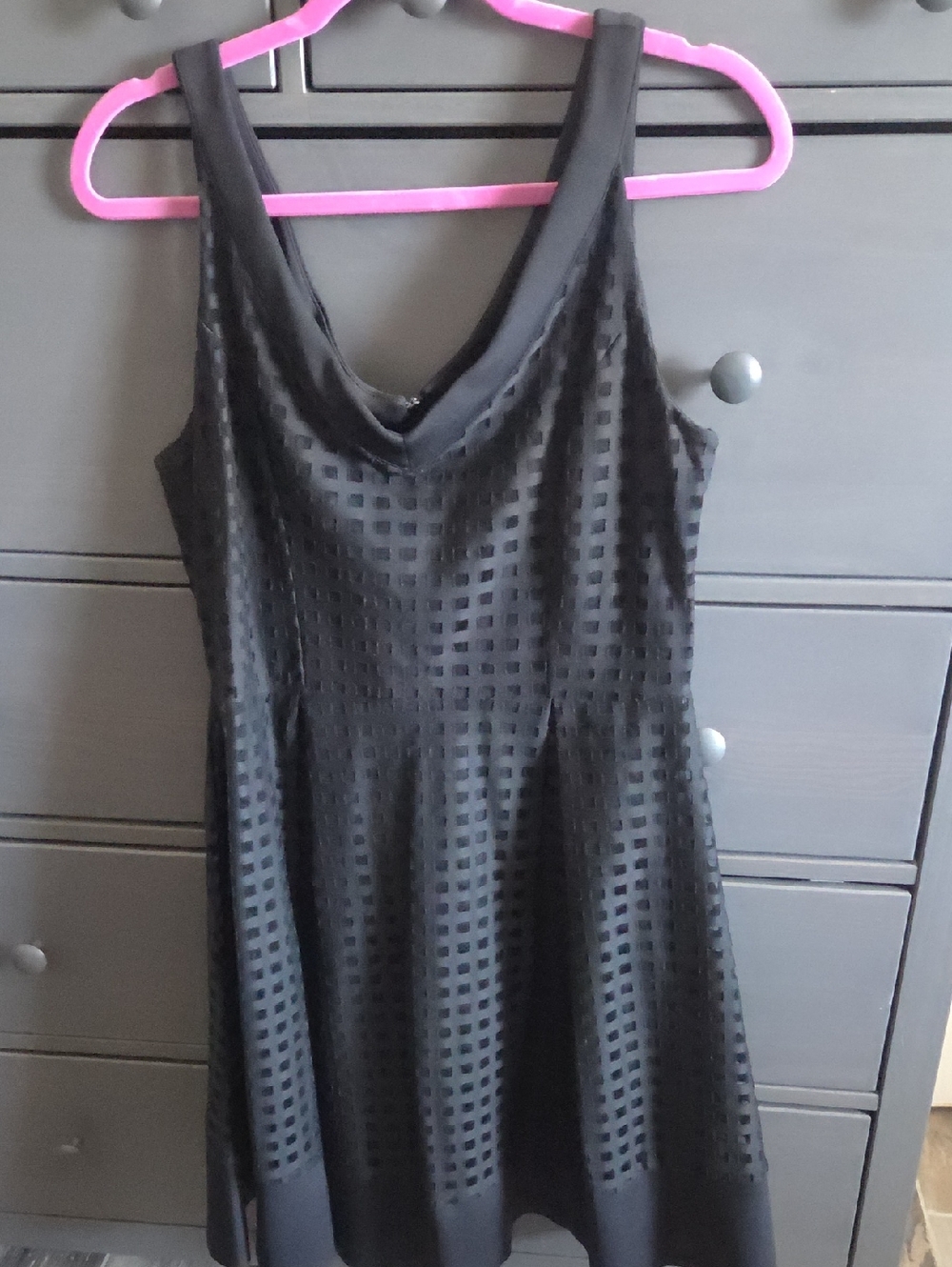 Metaphor Black Sleeveless Fit & Flare Mini Dress